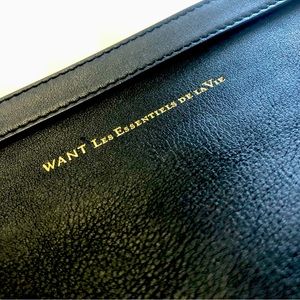 Navy Document Clutch by WANT Les Essentiels De La Vie